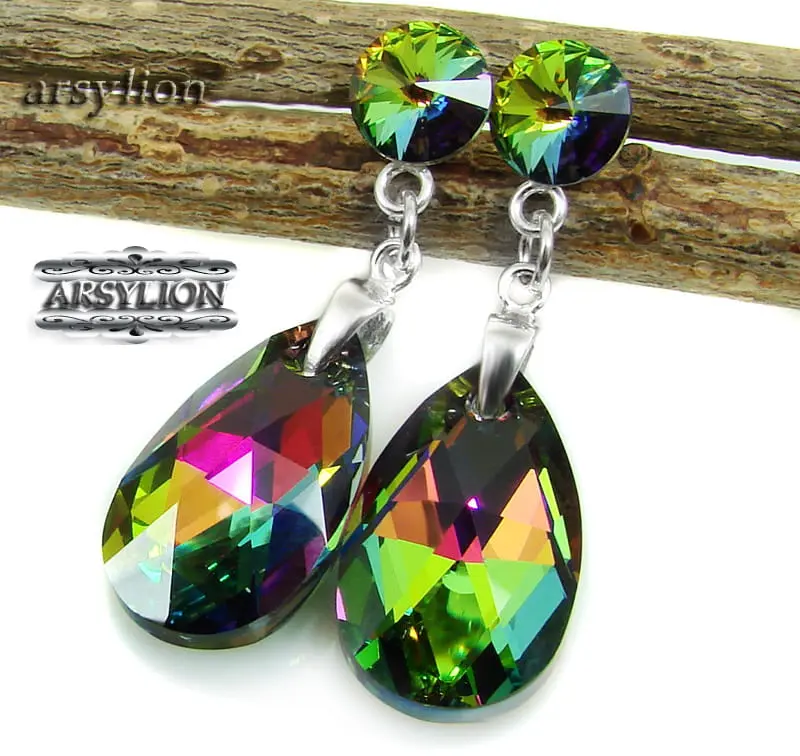 kolczyki kryształ Swarovski Elements Vitrail Medium
