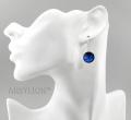 srebrne kolczyki rivoli 14mm Crystal Reinvented Dark Sapphire