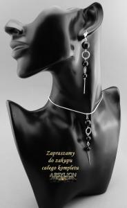 Komplet kryształ Swarovski Elements Mystic Black