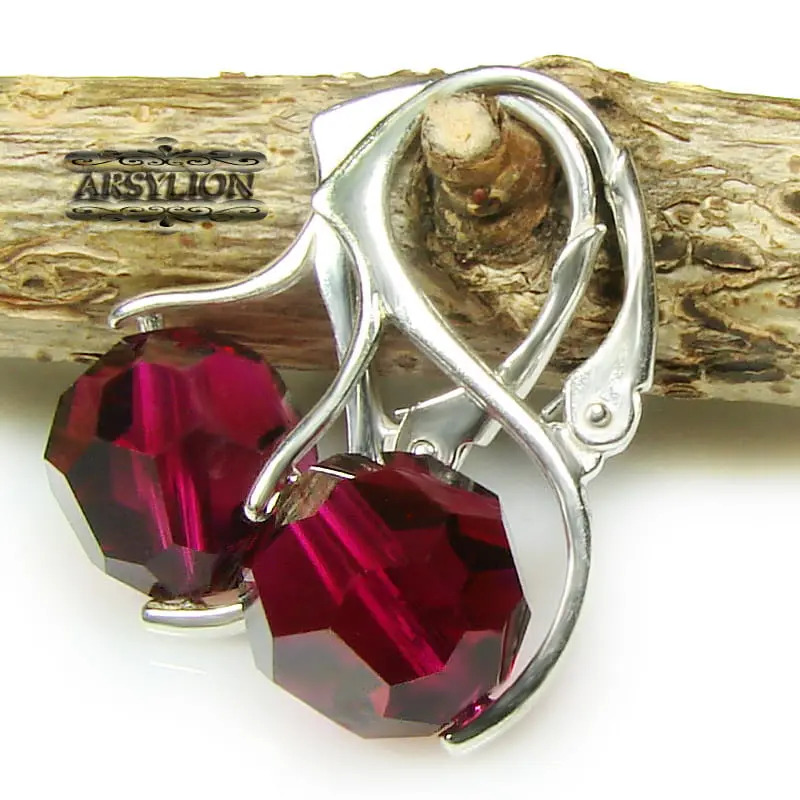 Kolczyki kryształ Swarovski Elements Ruby