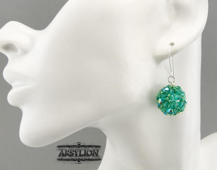 Kolczyki kule emerald ab