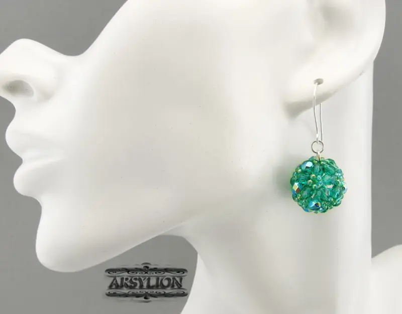 Kolczyki kule emerald ab
