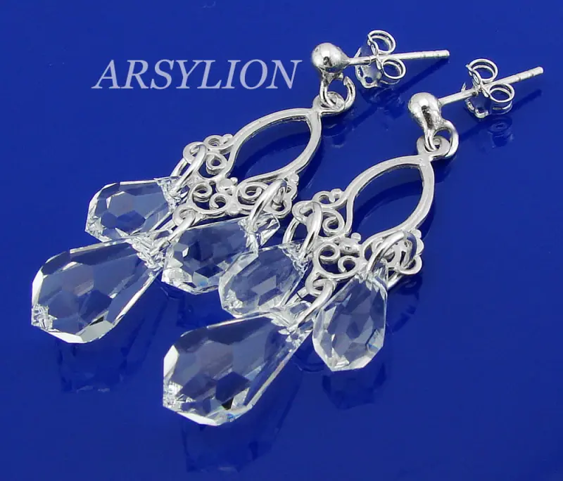 koczyki z kryształkami Swarovski crystal drop