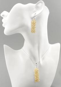 Komplet kryształ Swarovski Elements Golden Shadow