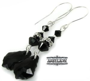 Kolczyki kryształ Swarovski Elements Jet