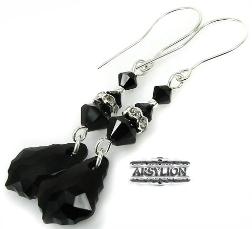 Kolczyki kryształ Swarovski Elements Jet