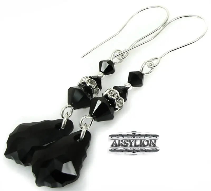 Kolczyki kryształ Swarovski Elements Jet