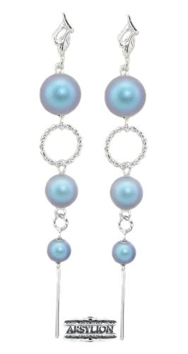 Kolczyki perła kryształ Swarovski Elements Iridescent Light Blue