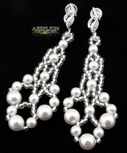 Kolczyki perła Swarovski Elements White