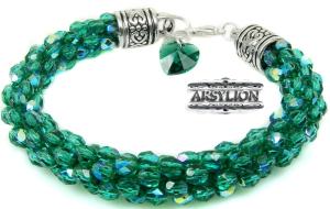 ARSYLION bransoletka szmaragdowa z kryształkiem Emerald 41