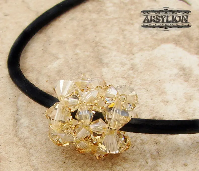 Zawieszka kryształ Swarovski Elements Golden Shadow