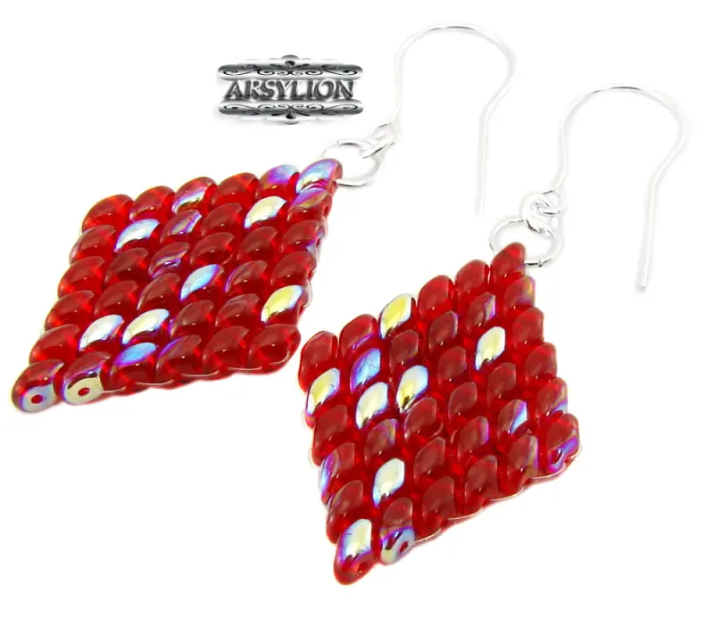 czerwone kolczyki siam ruby ab