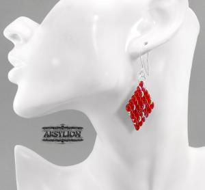 czerwone kolczyki siam ruby ab