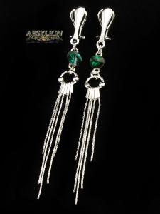 klipsy z kryształkiem Swarovski Emerald rivoli
