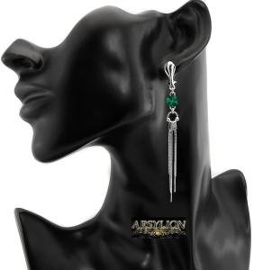 klipsy z kryształkiem Swarovski Emerald rivoli