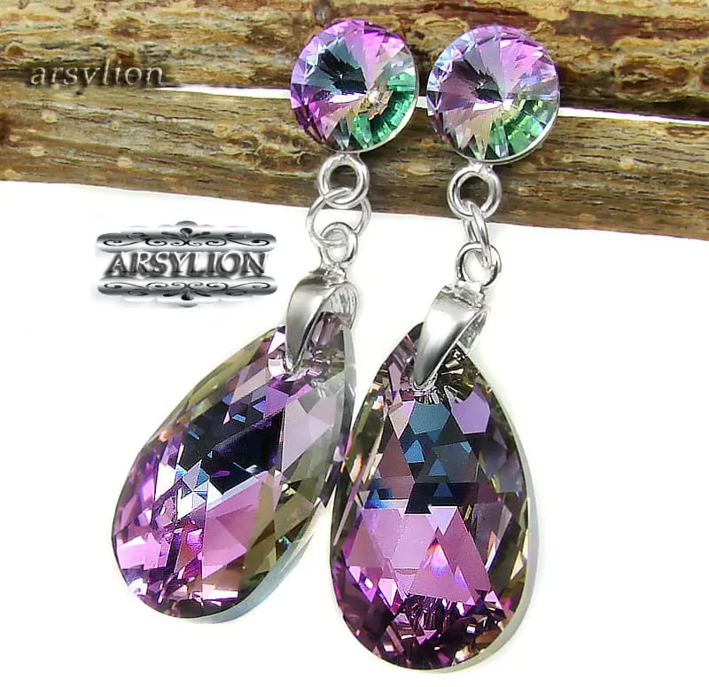 kolczyki kryształ Swarovski Elements Vitrail Light