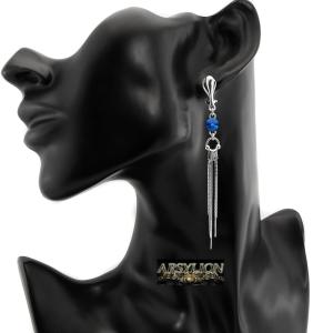 klipsy z kryształkiem Swarovski Sapphire rivoli