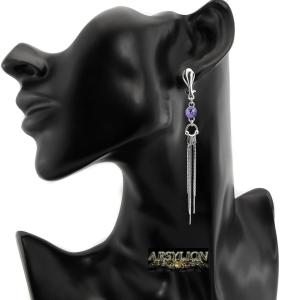 klipsy z kryształkiem Swarovski Violet rivoli