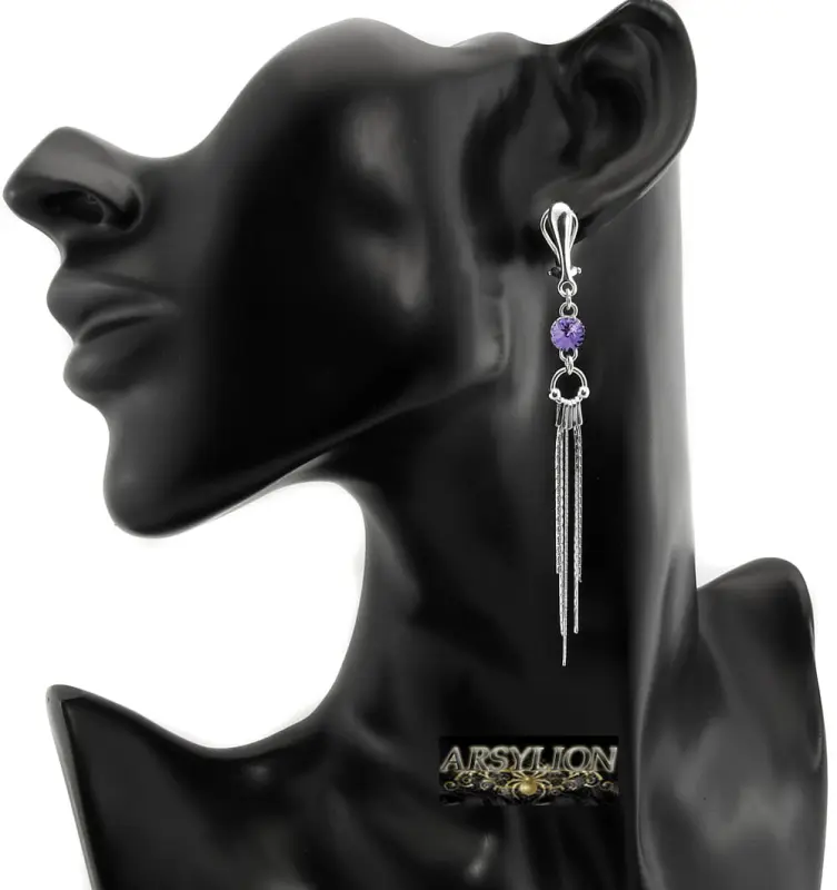 klipsy z kryształkiem Swarovski Violet rivoli