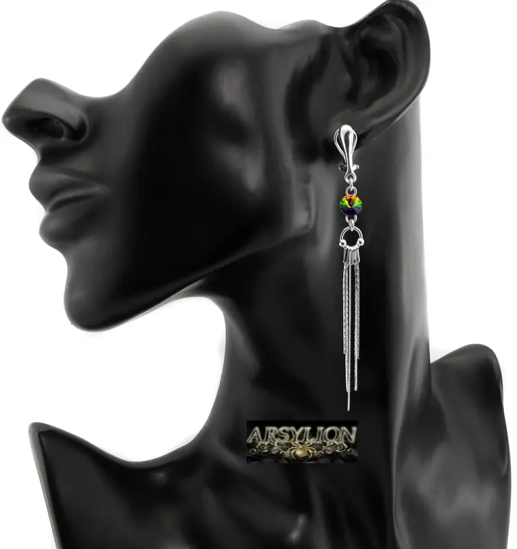 klipsy z kryształkiem Swarovski Vitrail Medium rivoli