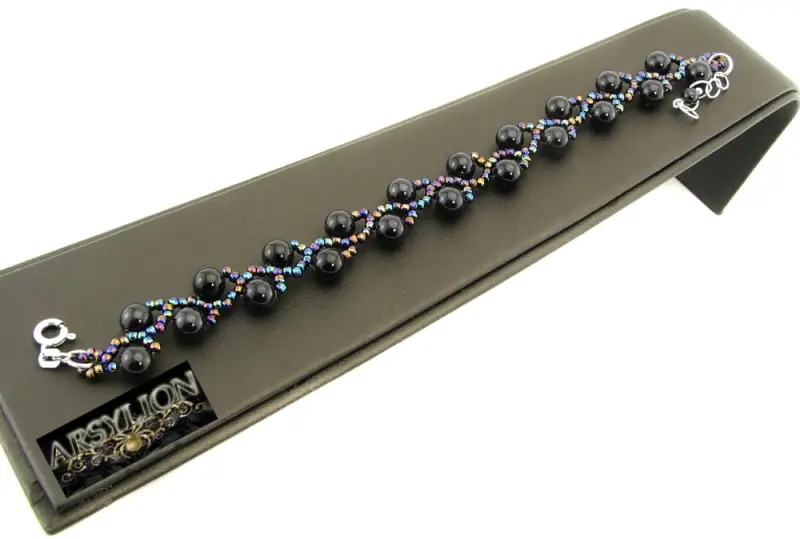 Bransoletka perła Swarovski Elements Mystic Black