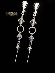Klipsy kryształ Swarovski Elements Crystal AB