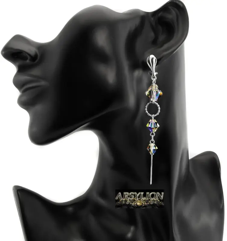 Klipsy kryształ Swarovski Elements Crystal AB