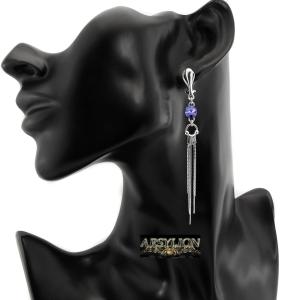 klipsy z kryształkiem Swarovski Tanzanite rivoli
