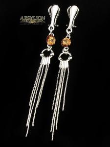 klipsy z kryształkiem Swarovski Light Colorado Topaz rivoli