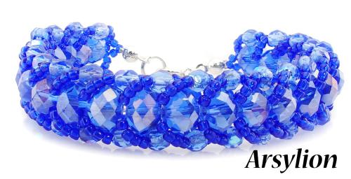 szafirowa opalizująca bransoletka