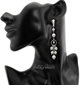 Klipsy perła kryształ Swarovski Elements