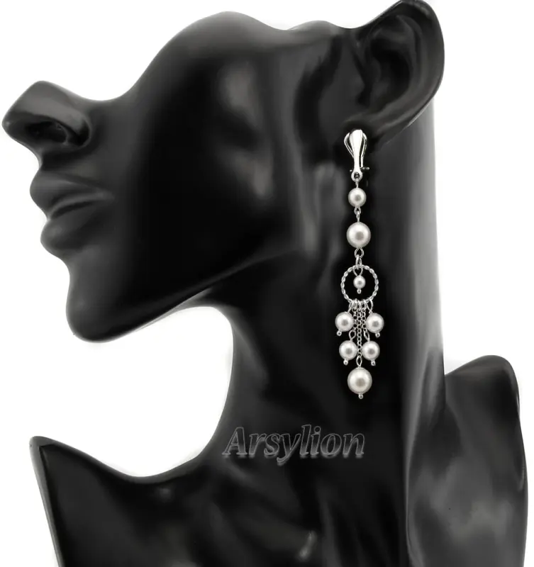 Klipsy perła kryształ Swarovski Elements