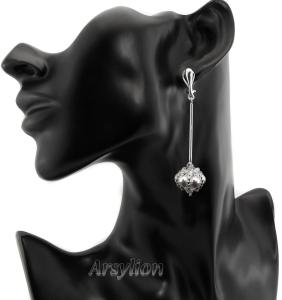 Klipsy perła kryształ Swarovski Elements White Crystal