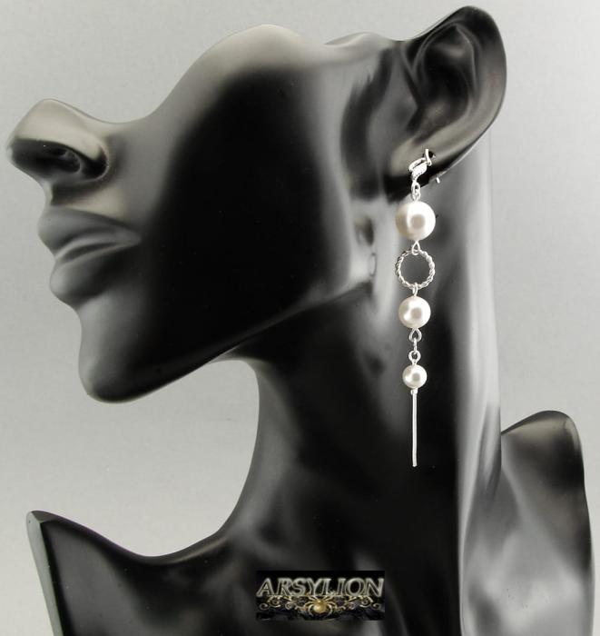 Kolczyki perła Swarovski Elements White