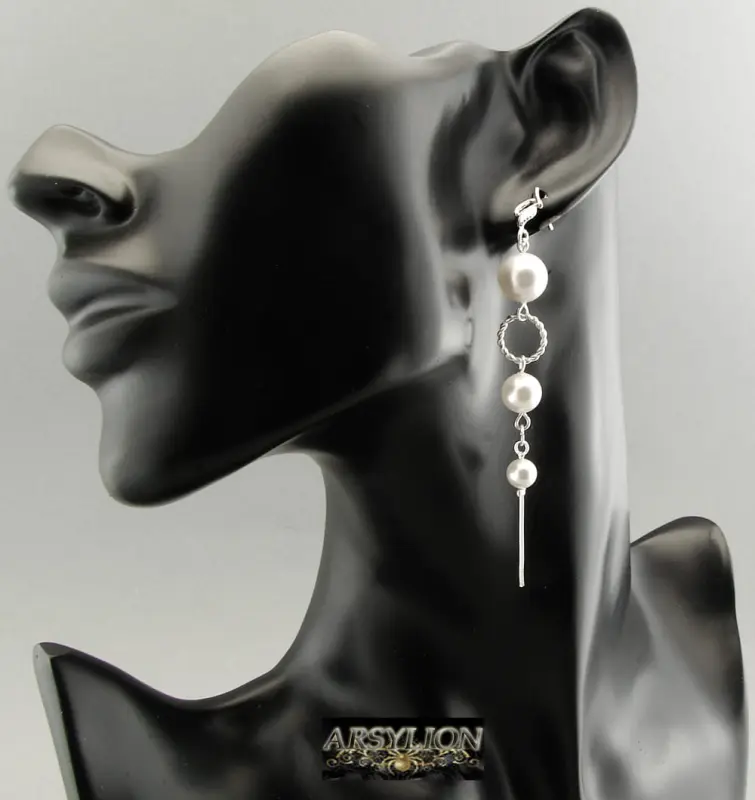 Kolczyki perła Swarovski Elements White