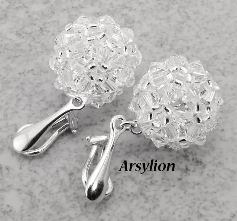 Klipsy kryształ Swarovski Elements Crystal