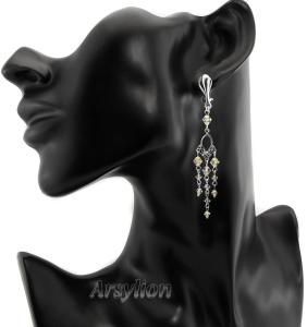 klipsy z kryształkami Swarovski Crystal AB