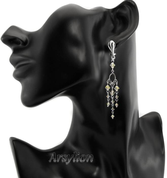 klipsy z kryształkami Swarovski Crystal AB