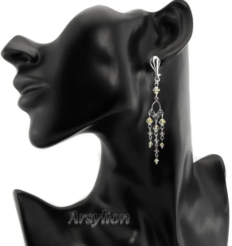 klipsy z kryształkami Swarovski Crystal AB