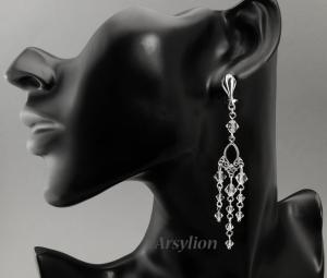 klipsy z kryształkami Swarovski Crystal