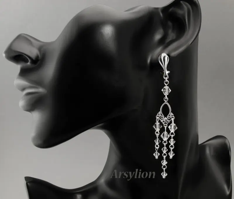 klipsy z kryształkami Swarovski Crystal