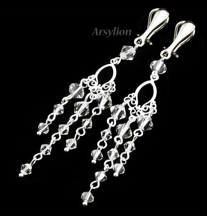klipsy z kryształkami Swarovski Crystal