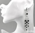 klipsy z perełkami Swarovski kolor Mystic Black