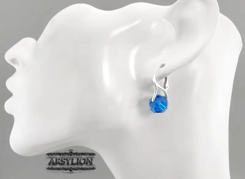 Kolczyki kryształ Swarovski Elements Capri Blue