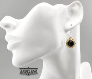 Kolczyki perła Swarovski Elements Mystic Black