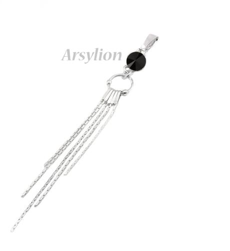 zawieszka z kryształkiem Swarovski rivoli kolor Jet