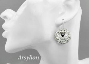 kolczyki z kryształkami Swarovski rivoli Crystal F