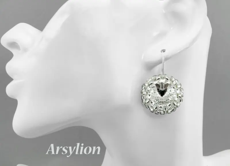 kolczyki z kryształkami Swarovski rivoli Crystal F