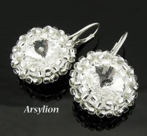 kolczyki z kryształkami Swarovski rivoli Crystal F