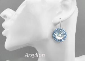 kolczyki z kryształkami Swarovski rivoli Crystal F